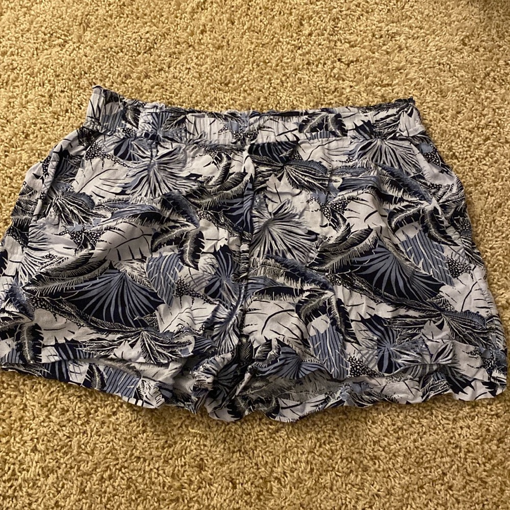 Aerie Blue Palm Hawaiian Shorts
